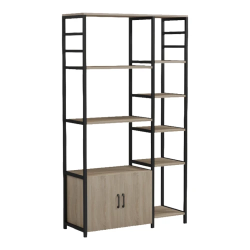 Επιδαπέδια Ραφιέρα Ranea Sonoma-Μαύρο 85X32X150Εκ