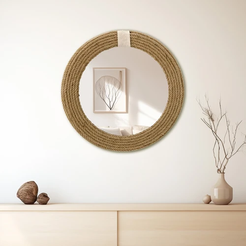 Καθρέπτης Rope Φυσικό 60X2X60Εκ