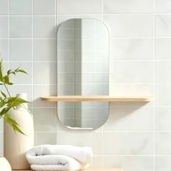 Καθρέπτης Lunaria Mdf Σε Φυσική Απόχρωση 60X11.5X60Εκ