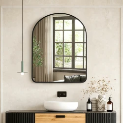 Καθρέπτης Selene Μαύρο Mdf 46X1.2X60 Εκ