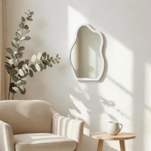 Καθρέπτης Evanthia Λευκό Mdf 36X1.2X56 Εκ