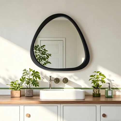 Καθρέπτης Ione Μαύρο Mdf 60X2,5X61Εκ