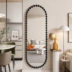 Καθρέπτης Myrtus Μαύρο Μέταλλο 40X2,5X160 Εκ