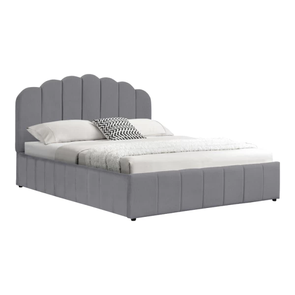 Κρεβάτι Tatiana Ύφασμα Γκρι Με Αποθηκευτικό Χώρο 120X200Εκ