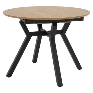 Tραπέζι Frances Επεκτεινόμενο Mdf Sonoma-Μαύρο 100-140X100X75Εκ
