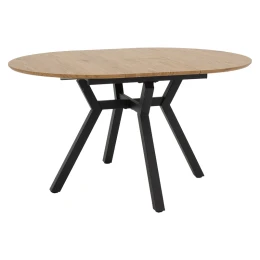 Tραπέζι Frances Επεκτεινόμενο Mdf Sonoma-Μαύρο 100-140X100X75Εκ