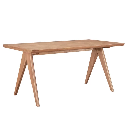 Τραπεζαρία Winslow Σετ 5Τεμ Ξύλο Rubberwood Ανοιχτό Καρυδί 160X85X75Εκ