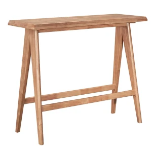 Τραπεζαρία Μπαρ Winslow Σετ 5Τεμ Ξύλο Rubberwood Ανοιχτό Καρυδί 120X45X100Εκ