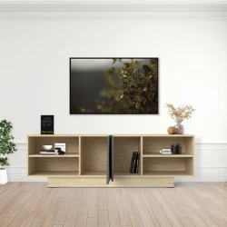 Έπιπλο Τηλεόρασης Stevie Sonoma-Ανθρακί 160X40X50Εκ