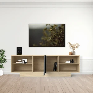 Έπιπλο Τηλεόρασης Stevie Sonoma-Ανθρακί 160X40X50Εκ