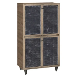 Παπουτσοθήκη-Ντουλάπι Ronan Χρώμα Καρυδί 70.5X35X122Εκ