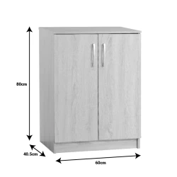 Παπουτσοθήκη-Ντουλάπι Shordo Μελαμίνη Σε Φυσικό Χρώμα 60X40.5X80Εκ