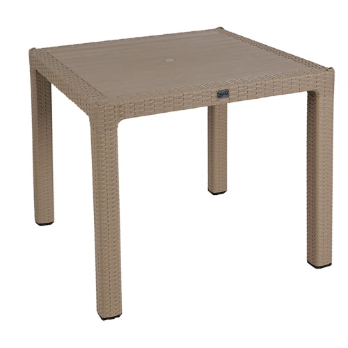 Τραπεζαρία Explore-Halcyon Σετ 5Τεμ Pp Cappuccino 90X90X73,5Εκ