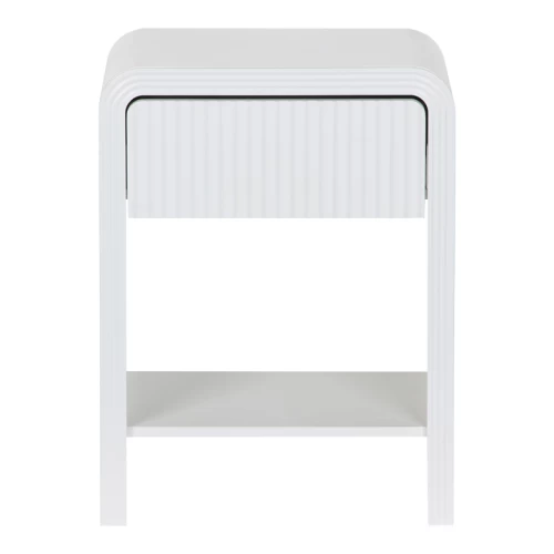 Κομοδίνο Zeplen Mdf Σε Λευκή Απόχρωση 40X30X53Εκ