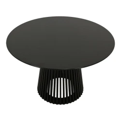 Τραπέζι Domonic Mdf Σε Μαύρη Απόχρωση Φ120X75Εκ