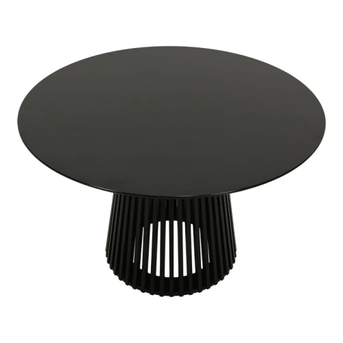Τραπέζι Domonic Mdf Σε Μαύρη Απόχρωση Φ120X75Εκ