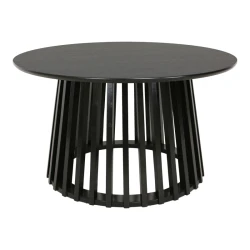 Τραπέζι Σαλονιού Domonic Mdf Σε Μαύρη Απόχρωση Φ80X45Εκ