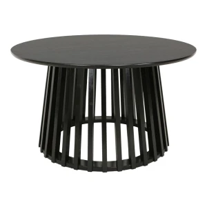Τραπέζι Σαλονιού Domonic Mdf Σε Μαύρη Απόχρωση Φ80X45Εκ
