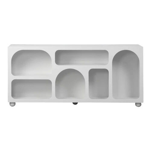 Μπουφές Emersi Με Ράφια Mdf Σε Λευκή Απόχρωση 164X34X76Εκ