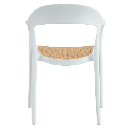 Πολυθρόνα Ember Στοιβαζόμενη Με Uv Protection Pp Μπεζ- Λευκό 52.5X56.5X81Εκ.