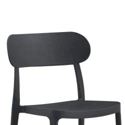 Καρέκλα Amvroan Στοιβαζόμενη Με Uv Protection Ανθρακί Pp 51X49X79.5Εκ
