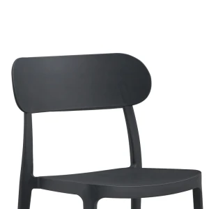 Καρέκλα Amvroan Στοιβαζόμενη Με Uv Protection Ανθρακί Pp 51X49X79.5Εκ