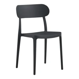 Καρέκλα Amvroan Στοιβαζόμενη Με Uv Protection Ανθρακί Pp 51X49X79.5Εκ