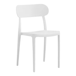 Καρέκλα Amvroan Στοιβαζόμενη Με Uv Protection Λευκό Pp 51X49X79.5Εκ
