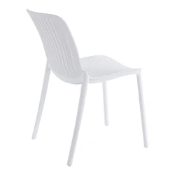 Καρέκλα Teragi Στοιβαζόμενη Pp Με Uv Protection Λευκή 58X43.5X82Εκ