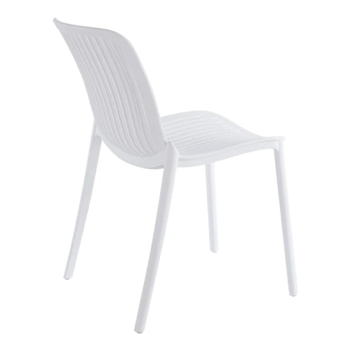 Καρέκλα Teragi Στοιβαζόμενη Pp Με Uv Protection Λευκή 58X43.5X82Εκ