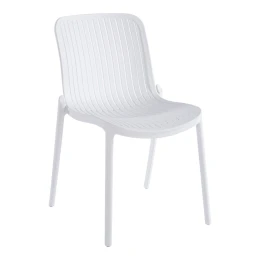 Καρέκλα Teragi Στοιβαζόμενη Pp Με Uv Protection Λευκή 58X43.5X82Εκ