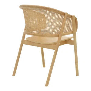 Πολυθρόνα Wenzy Φυσικό Rattan - Μασίφ Ξύλο Toon 58X58X82Εκ