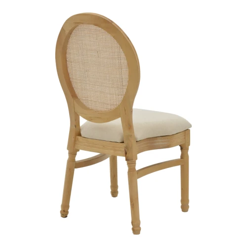 Καρέκλα Canco Φυσικό Rubberwood-Φυσικό Rattan 50X53X98Εκ