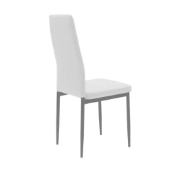 Καρέκλα Parker Μέταλλο-Pu Λευκό-Ανθρακί Πόδι 42X48X98Εκ