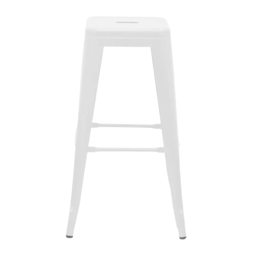 Σκαμπό Μπαρ Utopia Λευκό Μέταλλο 42X42X76Εκ