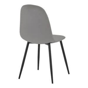 Καρέκλα Bella Μπεζ Βελούδο Με Πόδι Μαύρο Μέταλλο 43.5X52X89Εκ