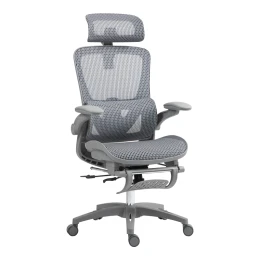 Καρέκλα Γραφείου Εργασίας Zenyk Mesh Σε Grey Απόχρωση 63X70X126Εκ