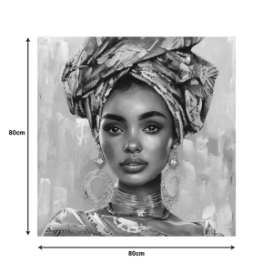 Πίνακας Σε Καμβά Turban 3D Inart 80X3X80Εκ