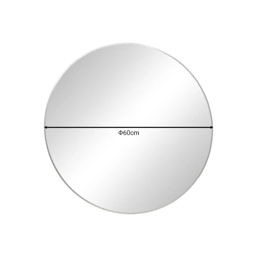 Καθρέπτης Nhaos Ασημί Αλουμίνιο Φ60X2.5Εκ