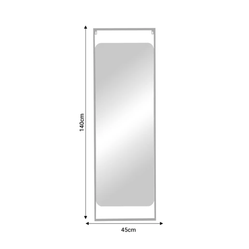 Καθρέπτης Piza Μαύρο Μέταλλο 45X2X140Εκ