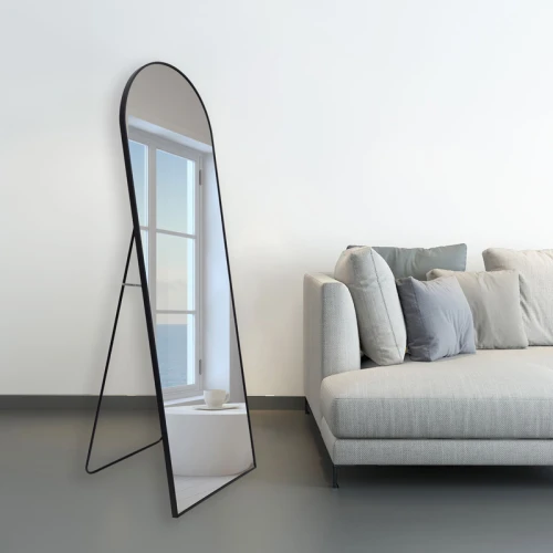 Καθρέπτης Lorens I Μαύρο Αλουμίνιο 60X40X160Εκ