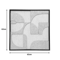 Πίνακας Με Πλαίσιο Jeire Λευκό 62X2.5X62Εκ