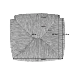 Ψάθα Για Ξύλινη Καρέκλα Charchie Φυσικό 39X35X2Εκ