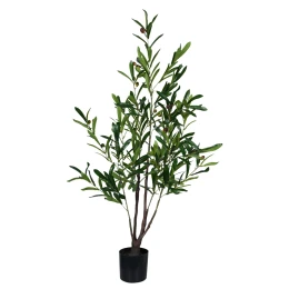 Διακοσμητικό Φυτό Olive Tree Σε Γλάστρα Inart Πράσινο Pp Υ120Εκ