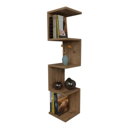 Ραφιέρα Τοίχου Zigzag Oak Μελαμίνης 25X25X109Εκ