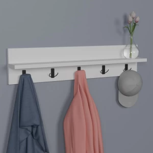 Κρεμάστρα Τοίχου Esform Λευκό Μελαμίνης 80X11X18Εκ