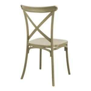 Καρέκλα Crossie Στοιβαζόμενη Pp Σε Απόχρωση Cappucino 41X46X84Εκ