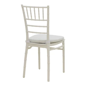 Καρέκλα Tiffany I Με Μαξιλάρι Pp Σε Λευκή Απόχρωση 39.5X46.5X87Εκ