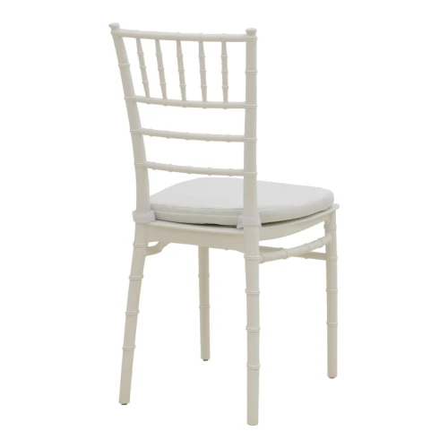 Καρέκλα Tiffany I Με Μαξιλάρι Pp Σε Λευκή Απόχρωση 39.5X46.5X87Εκ