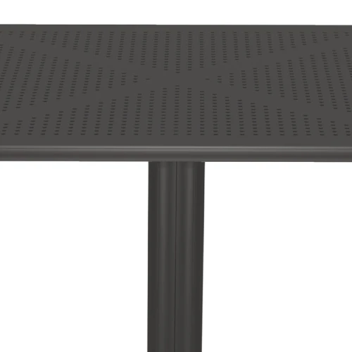 Τραπέζι Groovy Pp Διατρητο Ανθρακί 60X60X76Εκ